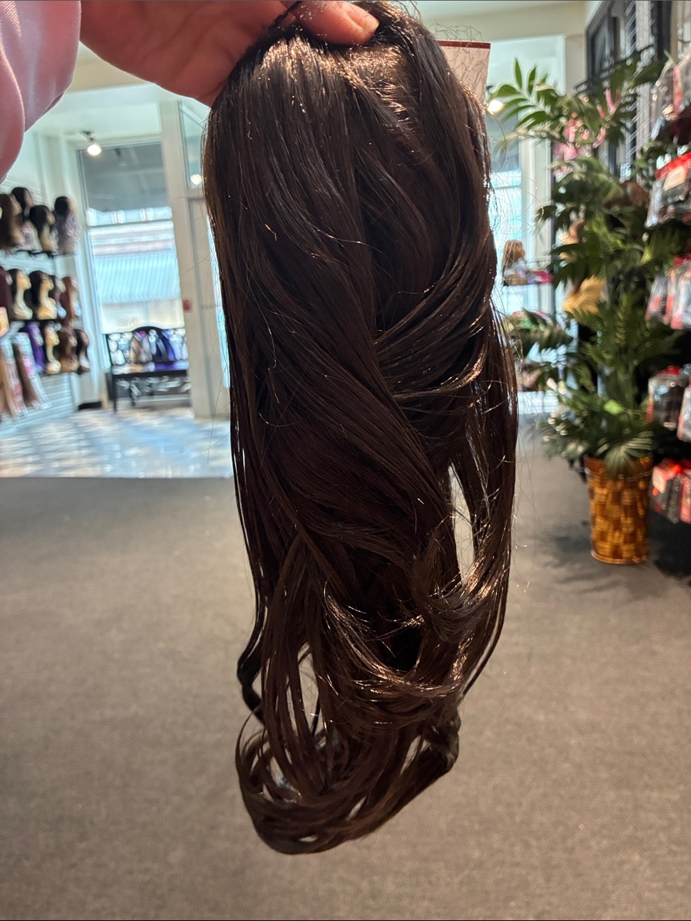 Drawstring Clip-In Ponytail Extension - Dark Brown